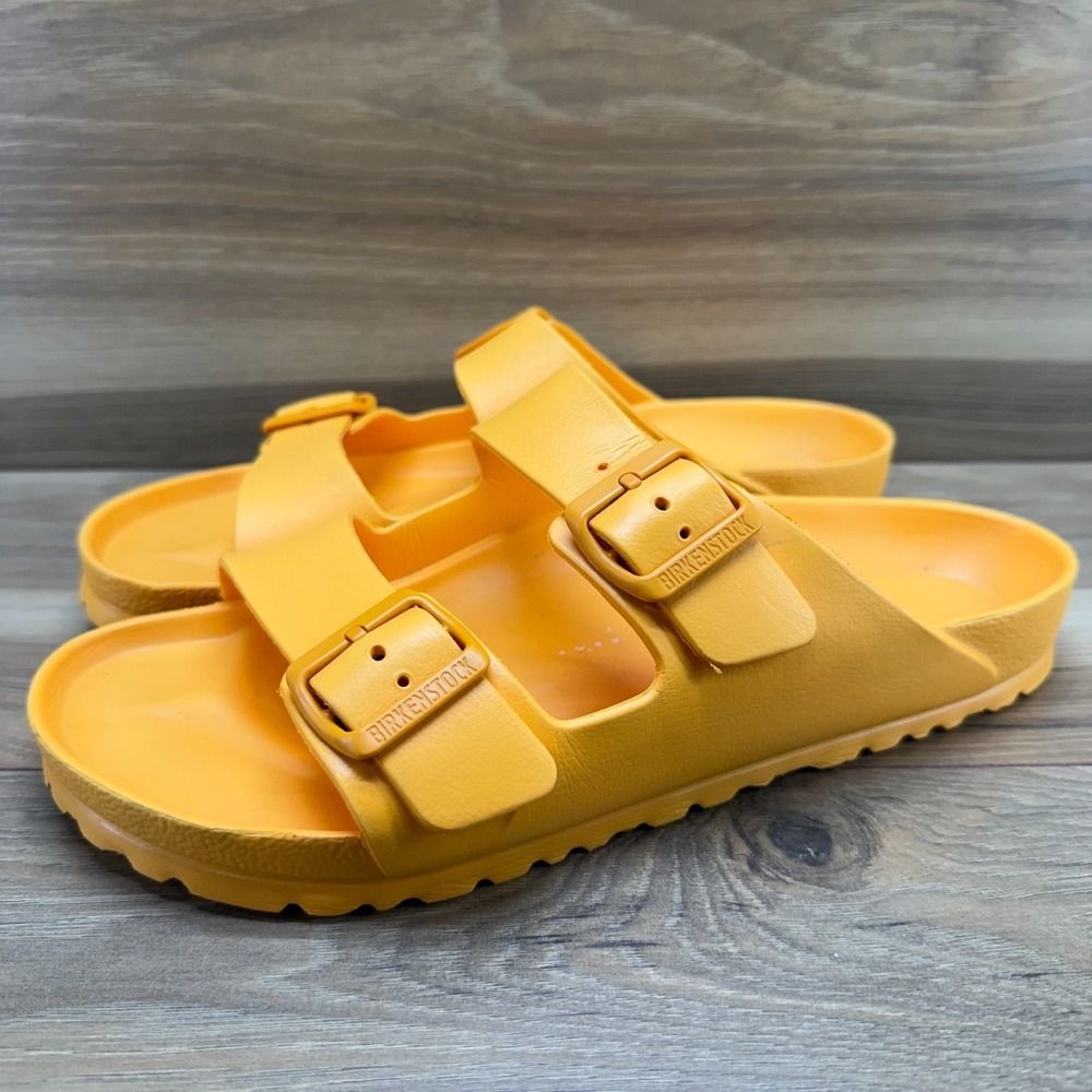 Birkenstock Arizona Eva Orange Sandals 10 W EU 41 Rubber Slide Travel Resort - Picture 2 of 11
